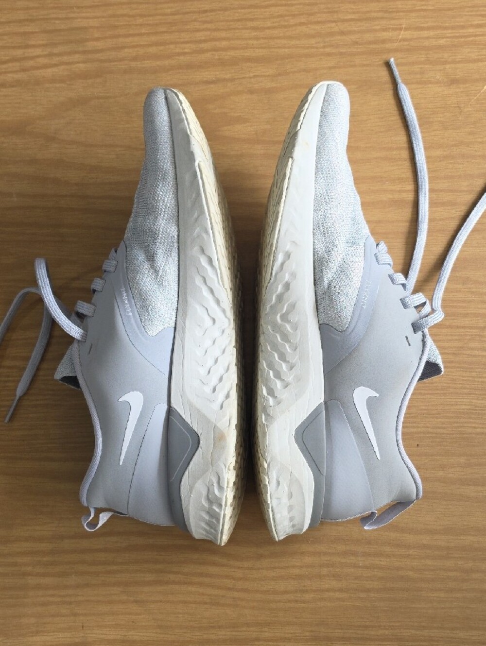 Nike Light Gray Knit Training Sneakers - Picture 5 of 5